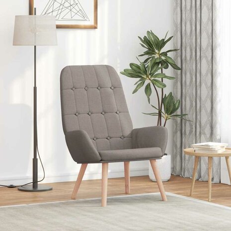 Relaxstoel stof taupe 1