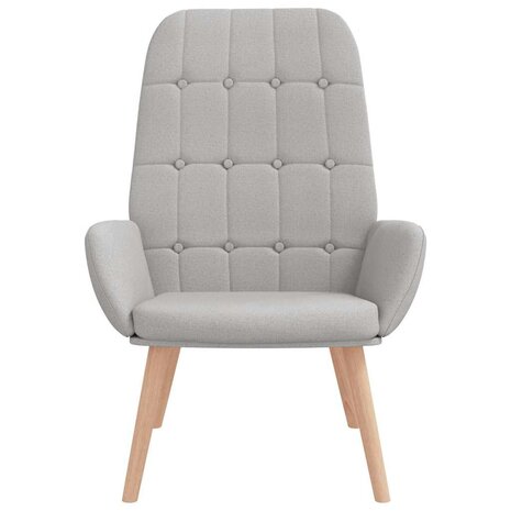 Relaxstoel stof wolk grijs 4