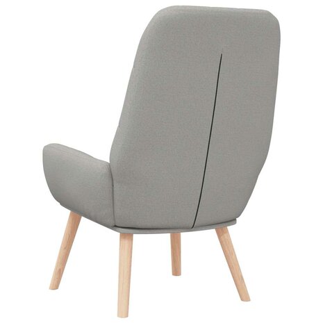 Relaxstoel stof wolk grijs 6