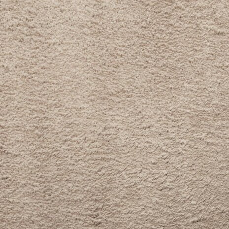 Vloerkleed HUARTE laagpolig zacht wasbaar 80x200 cm zandkleurig 9