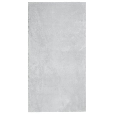 Vloerkleed HUARTE laagpolig zacht wasbaar 80x150 cm grijs 2