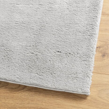 Vloerkleed HUARTE laagpolig zacht wasbaar 80x200 cm grijs 4