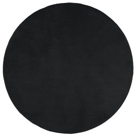 Vloerkleed OVIEDO laagpolig Ø 120 cm zwart 2