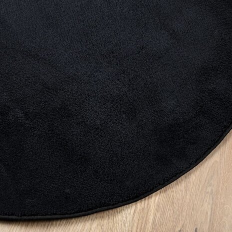 Vloerkleed OVIEDO laagpolig Ø 120 cm zwart 4