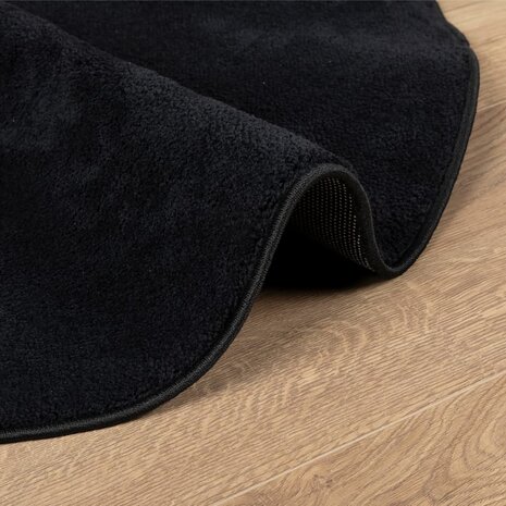 Vloerkleed OVIEDO laagpolig Ø 120 cm zwart 6