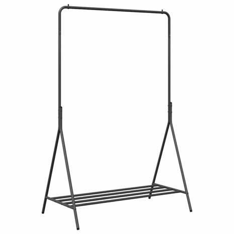Kledingrek met plank met opslag Zwart 100 x 56 x 154 cm Staal 2