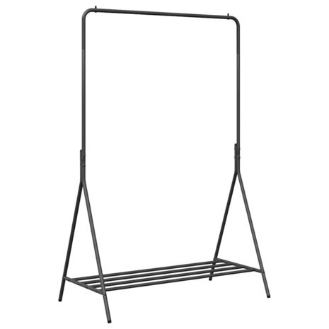 Kledingrek met plank met opslag Zwart 100 x 56 x 154 cm Staal 7
