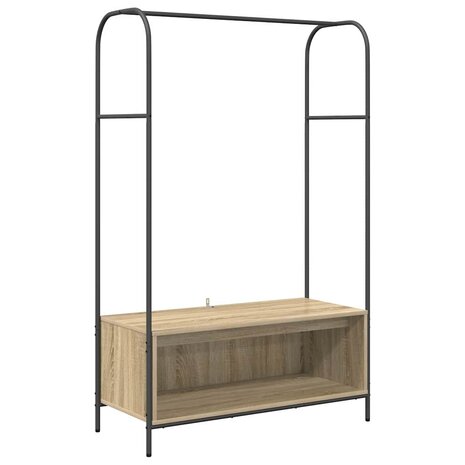 Kledingrek met opslag Bruin 100 x 44 x 160 cm Bewerkt hout 2