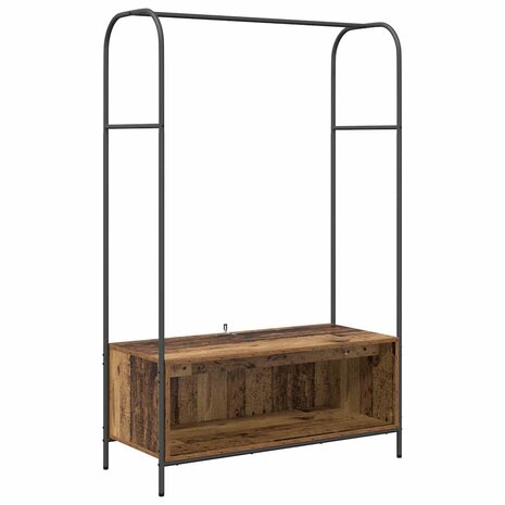 Kledingrek met opslag Bruin 100 x 44 x 160 cm Bewerkt hout 2