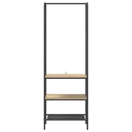 Kledingrek met planken met plank Sonoma eiken 60 x 30 x 171 cm 5