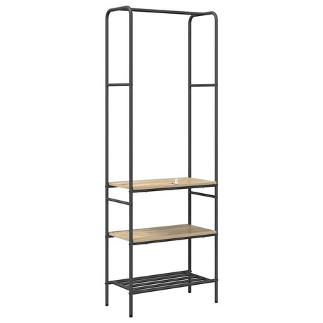 Kledingrek met planken met plank Sonoma eiken 60 x 30 x 171 cm 7