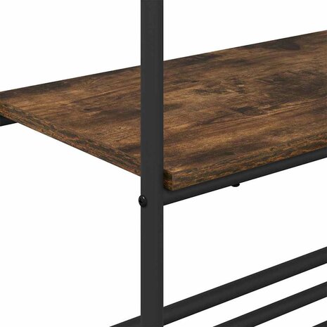 Kledingrek met planken met plank Gerookt eiken 60 x 30 x 171 cm 8