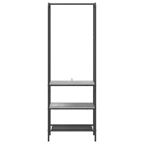 Kledingrek met planken met plank Grijs sonoma 60 x 30 x 171 cm 5