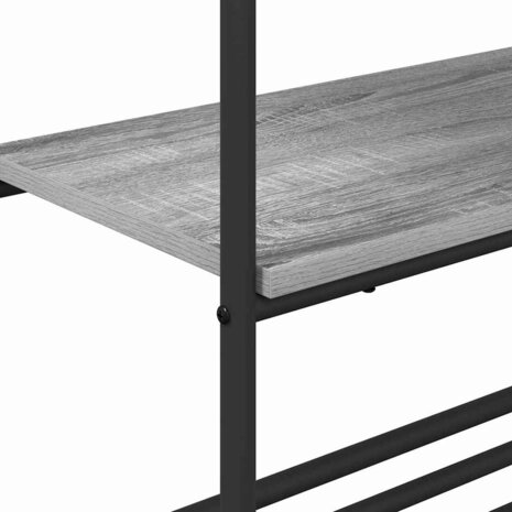 Kledingrek met planken met plank Grijs sonoma 60 x 30 x 171 cm 8