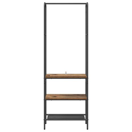 Kledingrek met planken Oud hout 60 x 30 x 171 cm Bewerkt hout 5