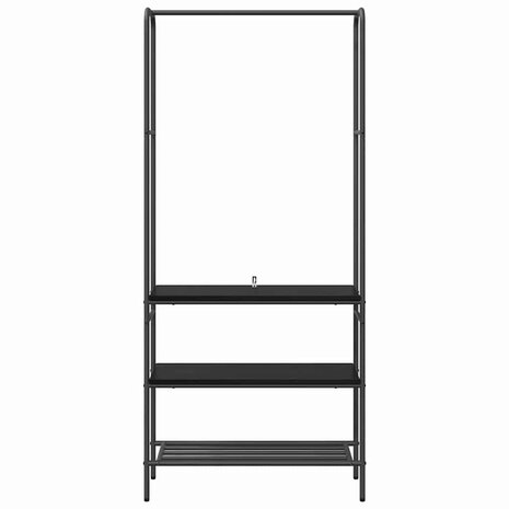 Kledingrek met planken Zwart eiken 77 x 30 x 171 cm 5