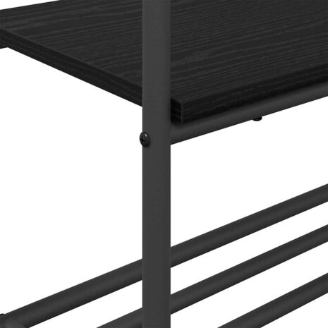 Kledingrek met planken Zwart eiken 77 x 30 x 171 cm 8