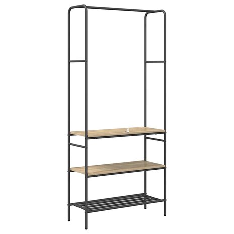Kledingrek met planken Sonoma eiken 77 x 30 x 171 cm 7