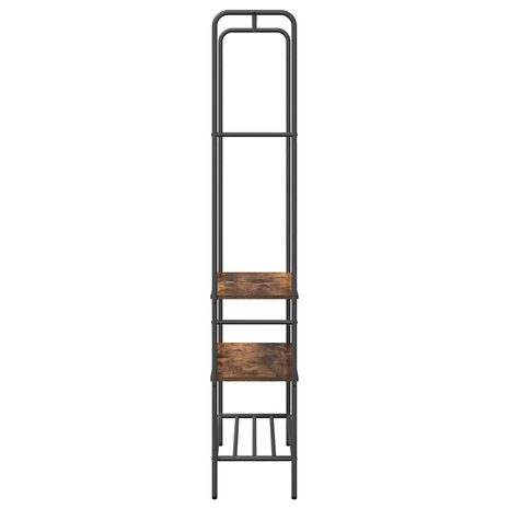 Kledingrek met planken Gerookt eiken 77 x 30 x 171 cm 6