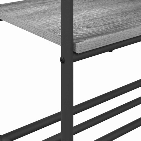Kledingrek met planken Grijs sonoma 77 x 30 x 171 cm 8