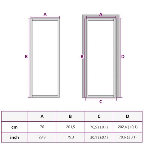 Binnendeur 76x201,5 cm ESG-glas en aluminium zwart 7