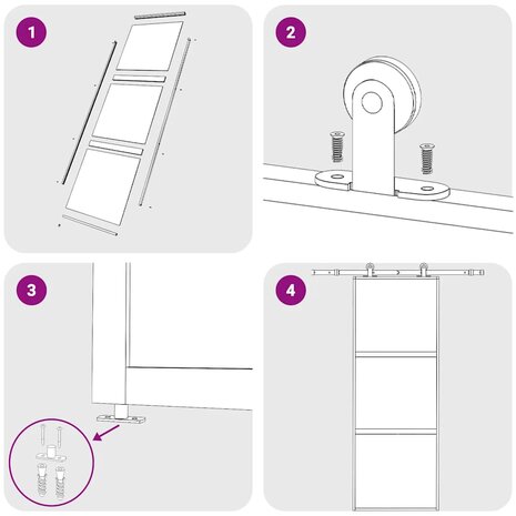 Schuifdeur 76x205 cm helder ESG-glas en aluminium goudkleurig 8