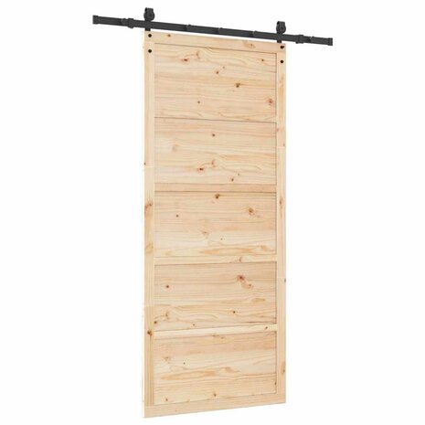 Schuifdeur Bruin 80 x 208 cm Massief grenenhout 6