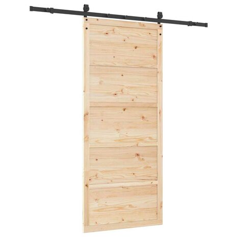 Schuifdeur Bruin 80 x 208 cm Massief grenenhout 6