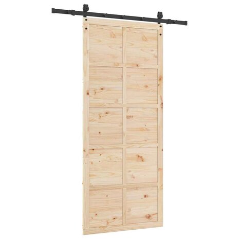 Schuifdeur Bruin 80 x 208 cm Massief grenenhout 6