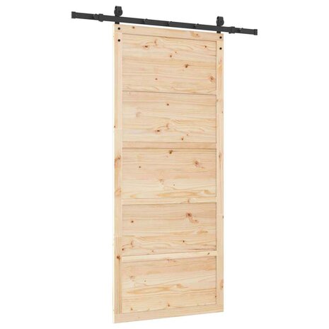 Schuifdeur Bruin 80 x 208 cm Massief grenenhout 6
