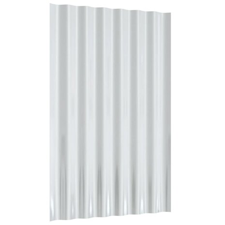 Dakpanelen 12 st 60x36 cm gegalvaniseerd staal grijs 5