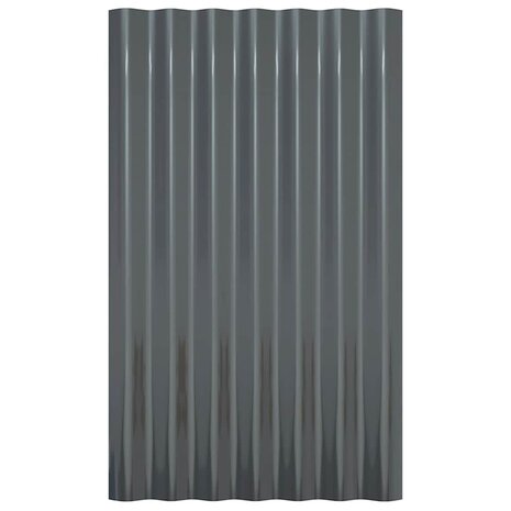Dakpanelen 12 st 60x36 cm gegalvaniseerd staal antracietkleurig 4