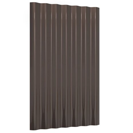 Dakpanelen 36 st 60x36 cm gegalvaniseerd staal bruin 3