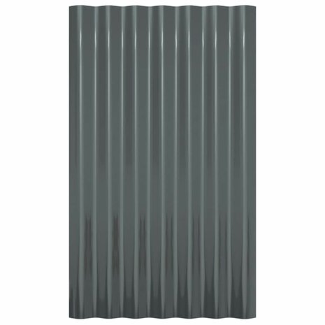 Dakpanelen 36 st 60x36 cm gegalvaniseerd staal antracietkleurig 4