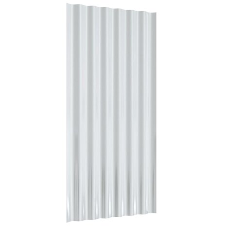 Dakpanelen 12 st 80x36 cm gegalvaniseerd staal groen 5