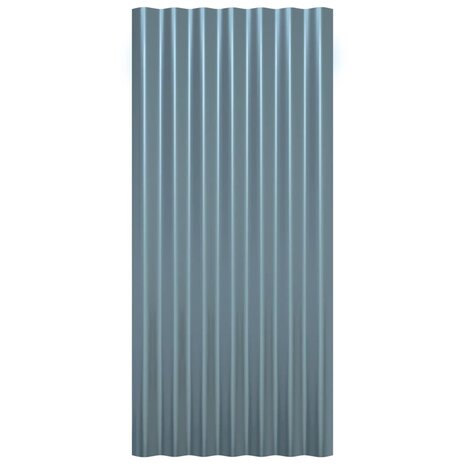 Dakpanelen 12 st 80x36 cm gegalvaniseerd staal grijs 4