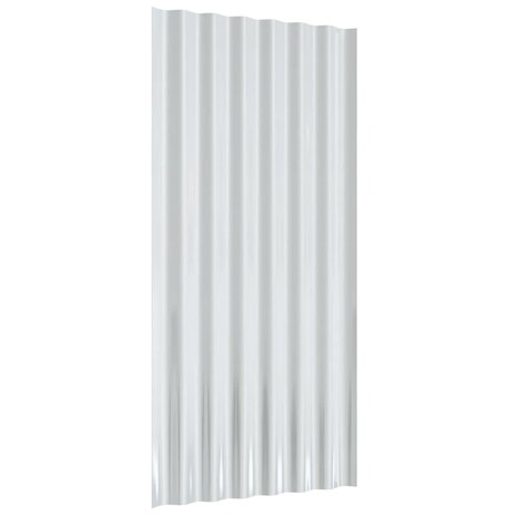 Dakpanelen 12 st 80x36 cm gegalvaniseerd staal grijs 5