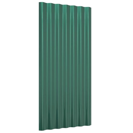 Dakpanelen 36 st 80x36 cm gegalvaniseerd staal groen 3