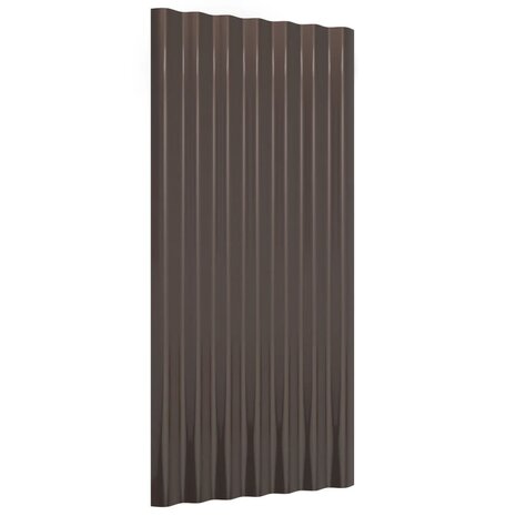 Dakpanelen 36 st 80x36 cm gegalvaniseerd staal bruin 3