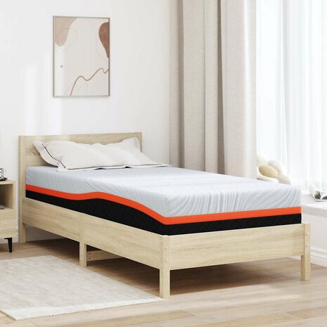 Matras Wit en Grijs 90 x 190 cm Traagschuim 1