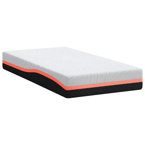 Matras Wit en Grijs 90 x 190 cm Traagschuim 5