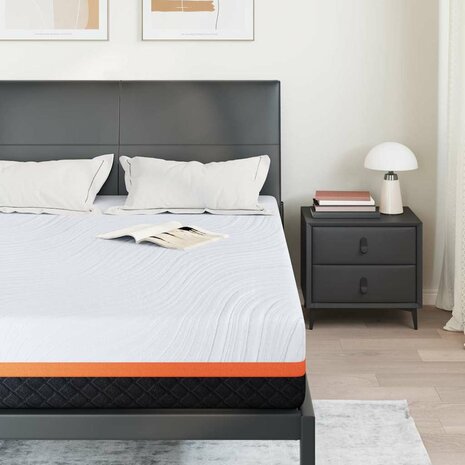 Matras Wit en Grijs 160 x 200 cm Traagschuim 3