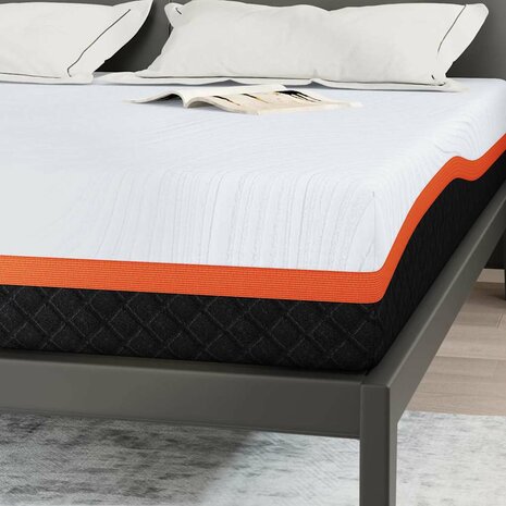 Matras Wit en Grijs 180 x 200 cm Traagschuim 8