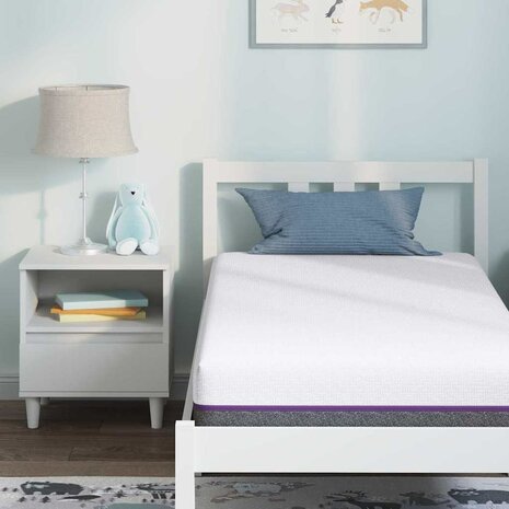 Matras Wit en Grijs 80 x 160 cm Traagschuim 7