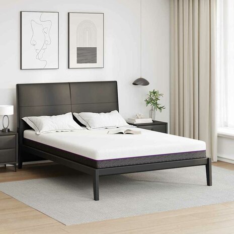 Matras Wit en Grijs 140 x 200 cm Traagschuim 1