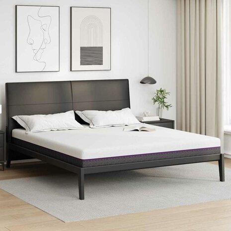 Matras Wit en Grijs 200 x 200 cm Traagschuim 1