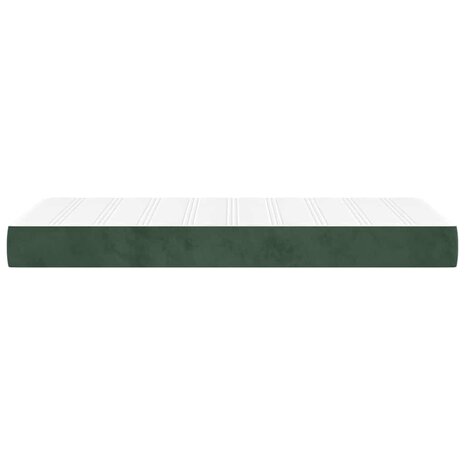 Pocketveringmatras 100x210x20 cm fluweel donkergroen 4