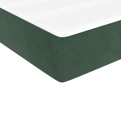 Pocketveringmatras 100x220x20 cm fluweel donkergroen 5