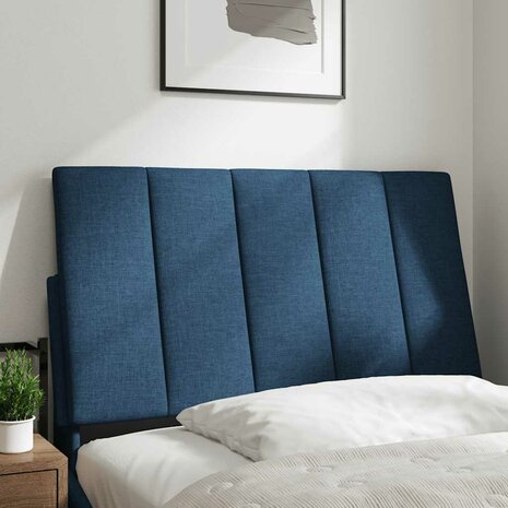 Hoofdbordkussen "Hanko" 90 cm stof blauw 2