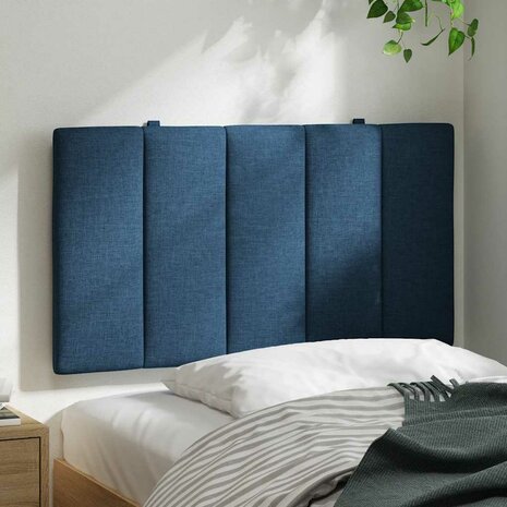 Hoofdbordkussen "Hanko" 90 cm stof blauw 3